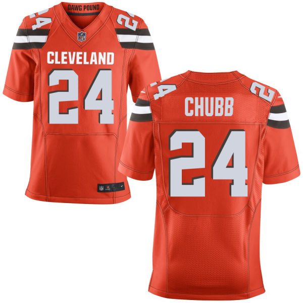 Men's Cleveland Browns Orange Jersey - All Stitched - Image 2