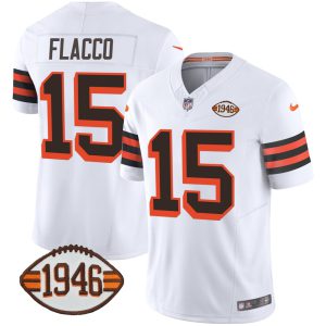 Joe Flacco Cleveland Browns 1946 Jersey White - All Stitched