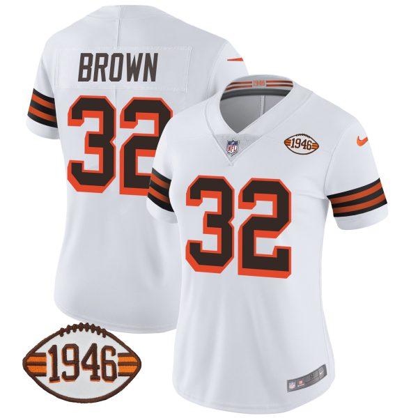 Women's Browns 1946 75th Anniversary Patch Jersey - All Stitched - Image 5