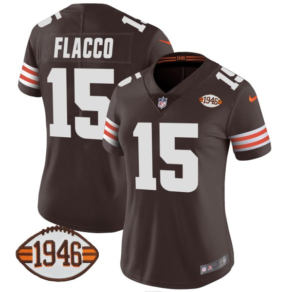 Women's Browns 1946 75th Anniversary Patch Jersey - All Stitched - Image 19