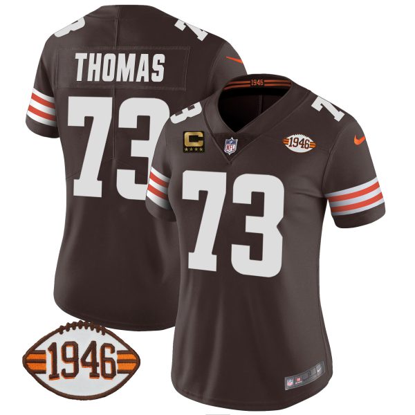 Women's Browns 1946 75th Anniversary Patch Jersey - All Stitched - Image 22