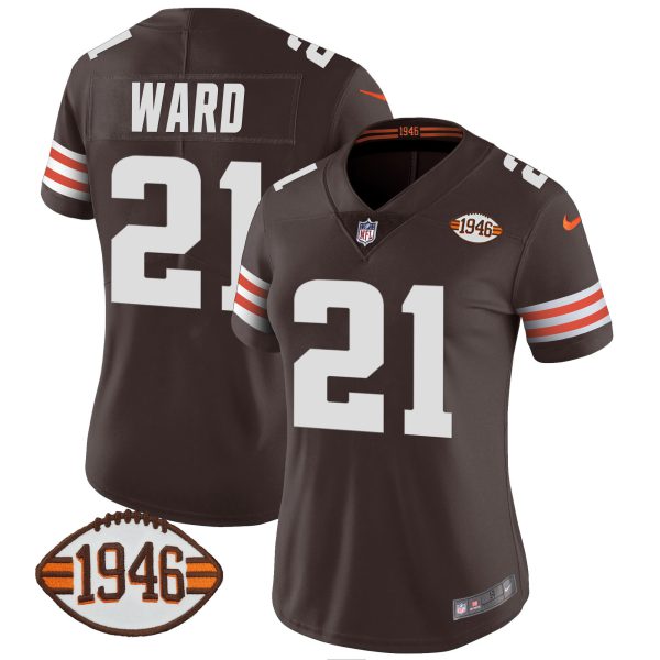 Women's Browns 1946 75th Anniversary Patch Jersey - All Stitched - Image 25