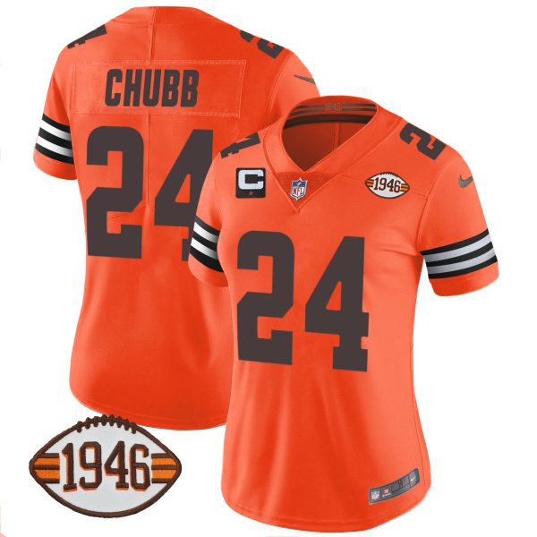Women's Browns 1946 75th Anniversary Patch Jersey - All Stitched - Image 29
