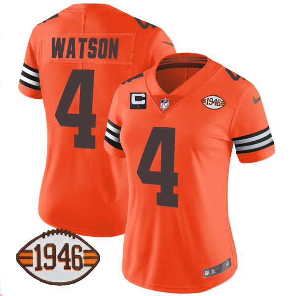 Women's Browns 1946 75th Anniversary Patch Jersey - All Stitched - Image 30