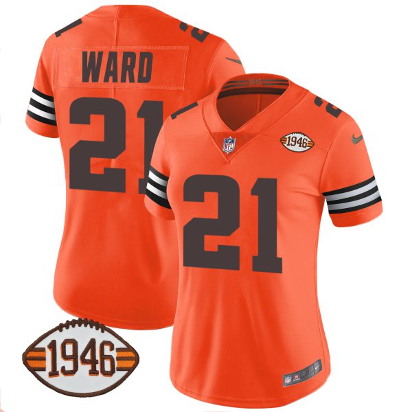 Women's Browns 1946 75th Anniversary Patch Jersey - All Stitched - Image 34