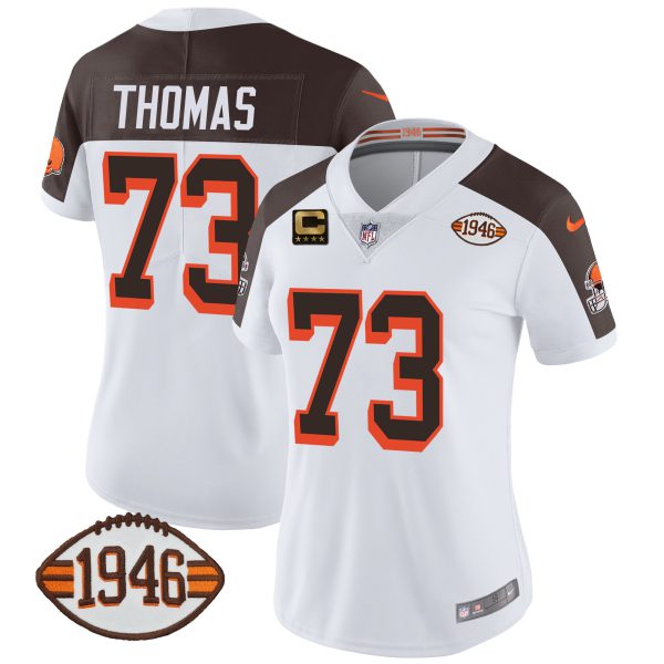 Women's Browns 1946 75th Anniversary Patch Jersey - All Stitched - Image 40