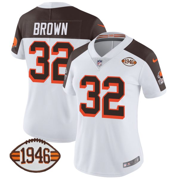 Women's Browns 1946 75th Anniversary Patch Jersey - All Stitched - Image 41