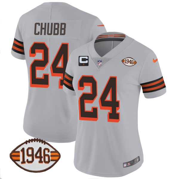 Women's Browns 1946 75th Anniversary Patch Jersey - All Stitched - Image 47
