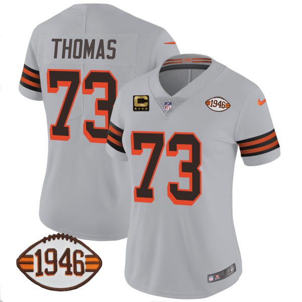 Women's Browns 1946 75th Anniversary Patch Jersey - All Stitched - Image 49