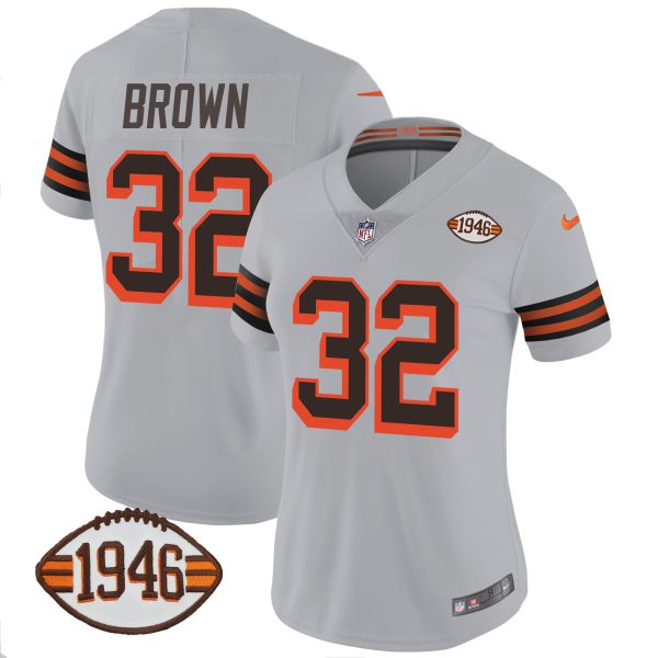 Women's Browns 1946 75th Anniversary Patch Jersey - All Stitched - Image 50