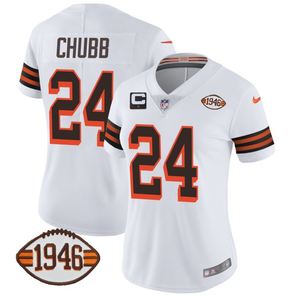 Women's Browns 1946 75th Anniversary Patch Jersey - All Stitched - Image 2