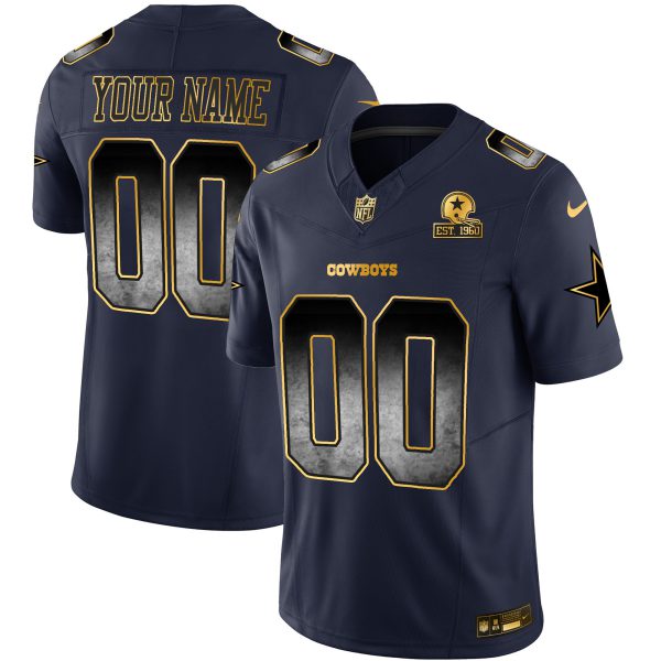 Cowboys Arch Smoke Vapor Custom Jersey - All Stitched - Image 4