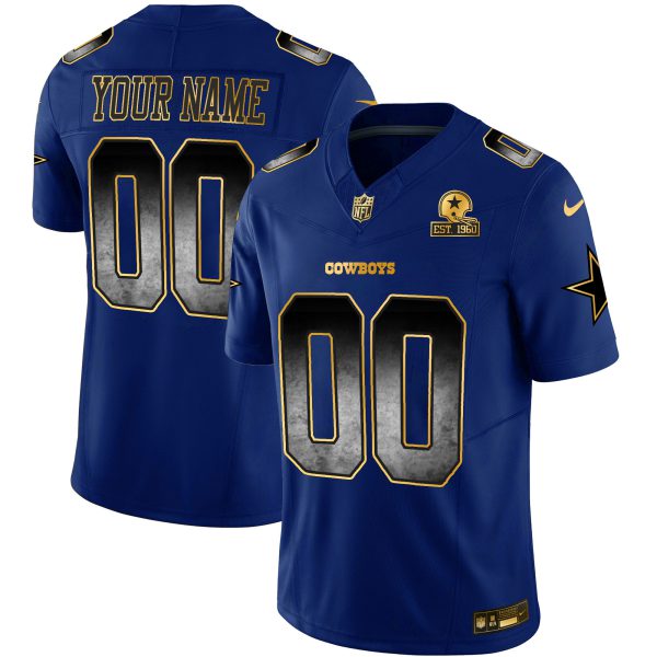 Cowboys Arch Smoke Vapor Custom Jersey - All Stitched - Image 6