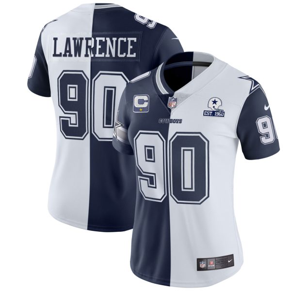 Women's Cowboys Split White Navy Est 1960 Patch - All Stitched - Image 8