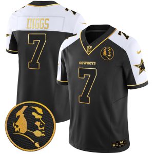 Trevon Diggs Dallas Cowboys John Madden Patch Gold Vapor Jersey - All Stitched
