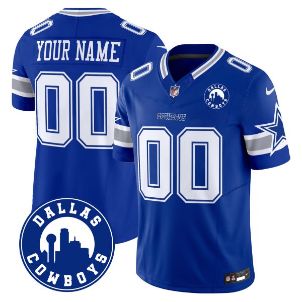 Cowboys "Dallas City" Patch Vapor Limited Custom Jersey - All Stitched - Image 2