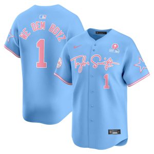 WE DEM BOYZ #1 Taylor Swift Cowboys Light Blue Jersey - All Stitched