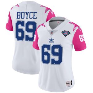 BOYCE #69 Dallas Cowboys Pink Jersey - All Stitched