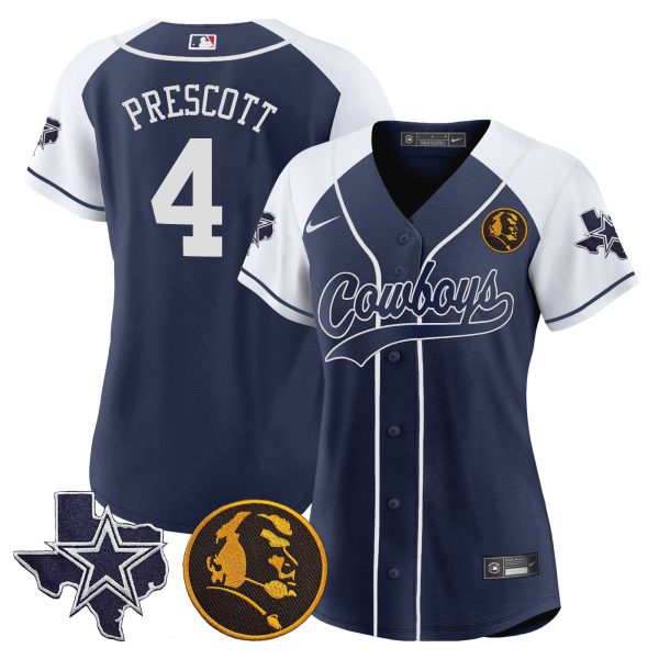 Women's Cowboys Texas & John Madden Patch Baseball Jersey - All Stitched - Image 18