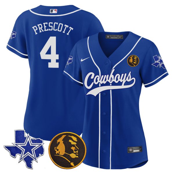 Women's Cowboys Texas & John Madden Patch Baseball Jersey - All Stitched - Image 26