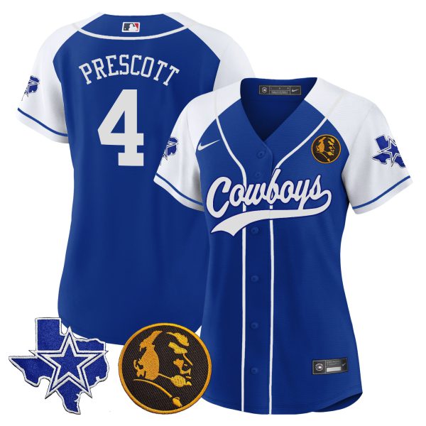Women's Cowboys Texas & John Madden Patch Baseball Jersey - All Stitched - Image 34