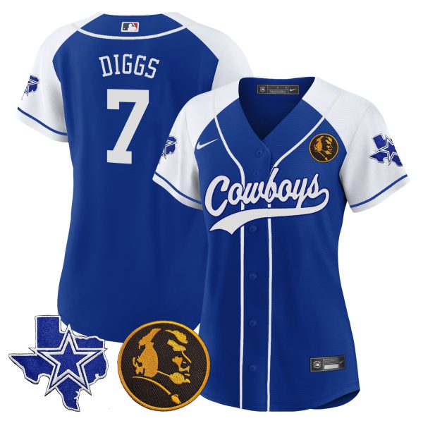 Women's Cowboys Texas & John Madden Patch Baseball Jersey - All Stitched - Image 36