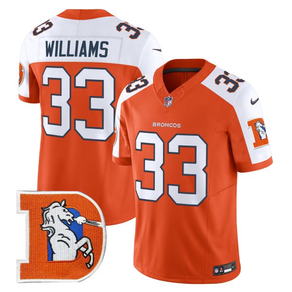 Men's Denver Broncos Throwback Vapor Limited Jersey V2 - All Stitched - Image 4