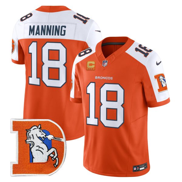 Men's Denver Broncos Throwback Vapor Limited Jersey V2 - All Stitched - Image 5