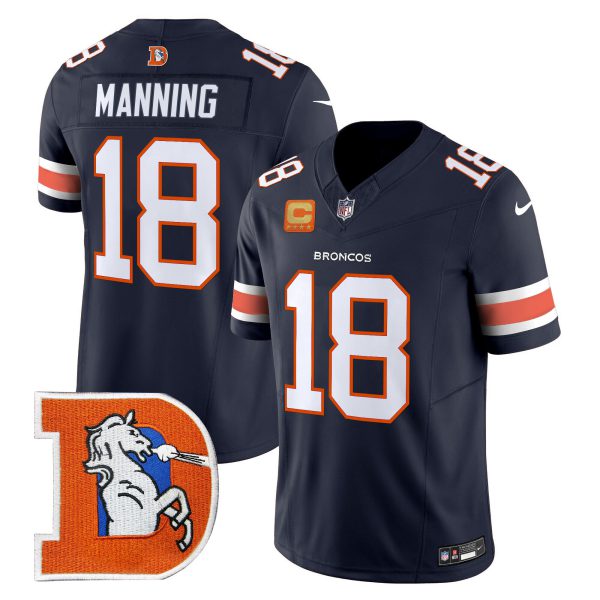 Men's Denver Broncos Throwback Vapor Limited Jersey V2 - All Stitched - Image 26