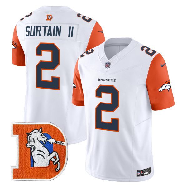 Men's Denver Broncos Throwback Vapor Limited Jersey V2 - All Stitched - Image 37