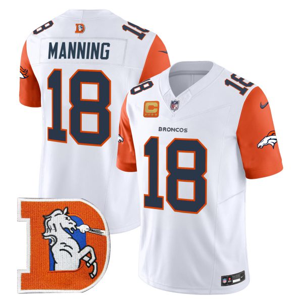 Men's Denver Broncos Throwback Vapor Limited Jersey V2 - All Stitched - Image 40