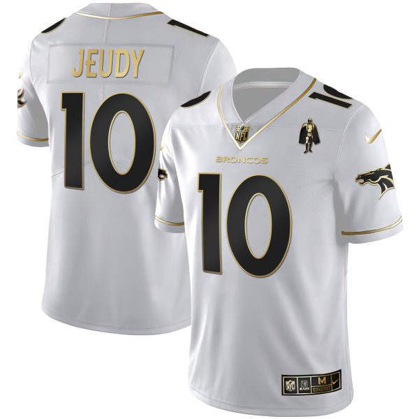 Women's Denver Broncos White Gold and Black Gold Jersey - All Stitched - Image 4