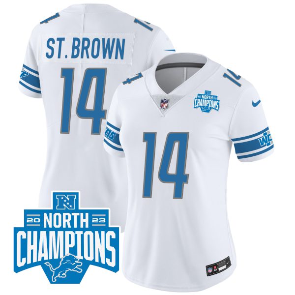 Women's Detroit Lions 2023 NFC North Division Champions Patch Vapor Jersey - All Stitched - Image 21