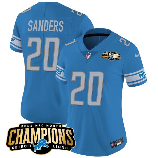 Women's Detroit Lions 2023 NFC North Champions Patch Vapor Jersey - All Stitched - Image 17