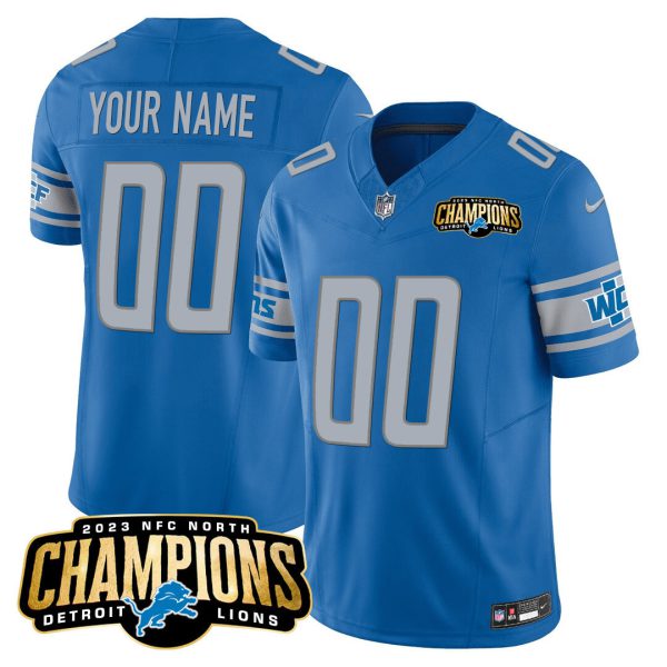 Detroit Lions 2023 NFC North Champions Patch Vapor Custom Jersey - All Stitched - Image 3