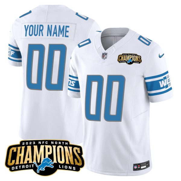 Detroit Lions 2023 NFC North Champions Patch Vapor Custom Jersey - All Stitched - Image 4