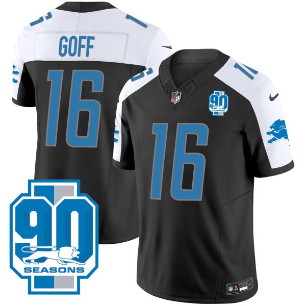 Men's Detroit Lions 90th Year Patch Jersey - All Stitched - Image 2