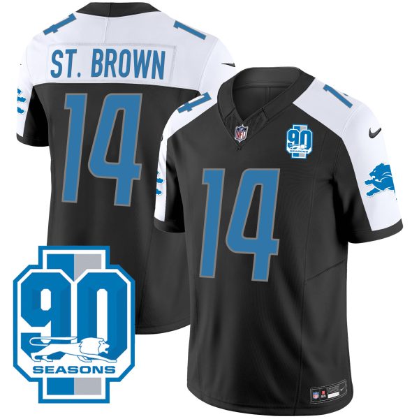 Men's Detroit Lions 90th Year Patch Jersey - All Stitched - Image 3