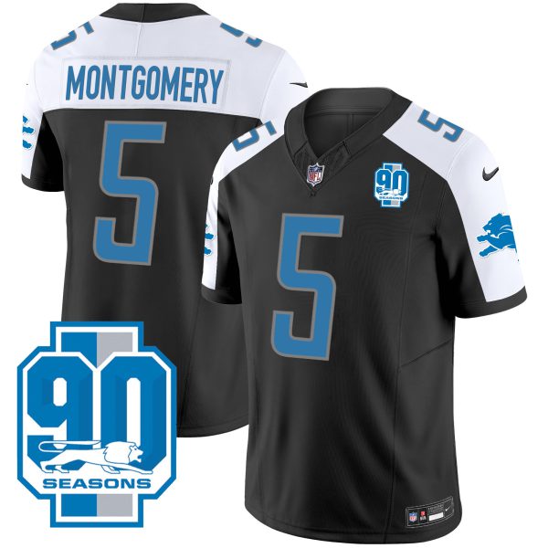 Men's Detroit Lions 90th Year Patch Jersey - All Stitched - Image 4