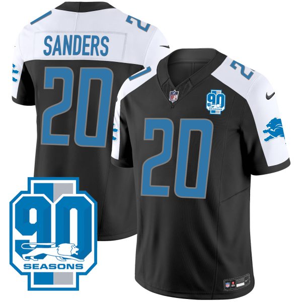 Men's Detroit Lions 90th Year Patch Jersey - All Stitched - Image 5