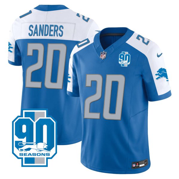 Men's Detroit Lions 90th Year Patch Jersey - All Stitched - Image 11