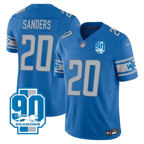 Men's Detroit Lions 90th Year Patch Jersey - All Stitched - Image 17