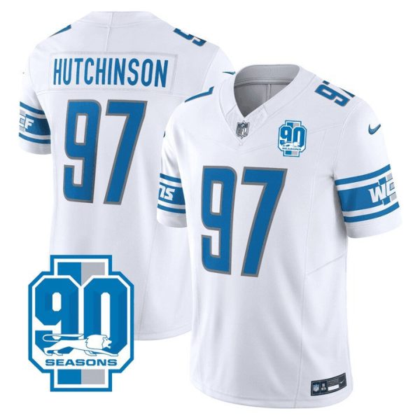 Men's Detroit Lions 90th Year Patch Jersey - All Stitched - Image 19
