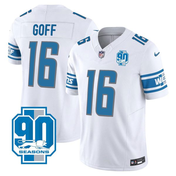 Men's Detroit Lions 90th Year Patch Jersey - All Stitched - Image 20