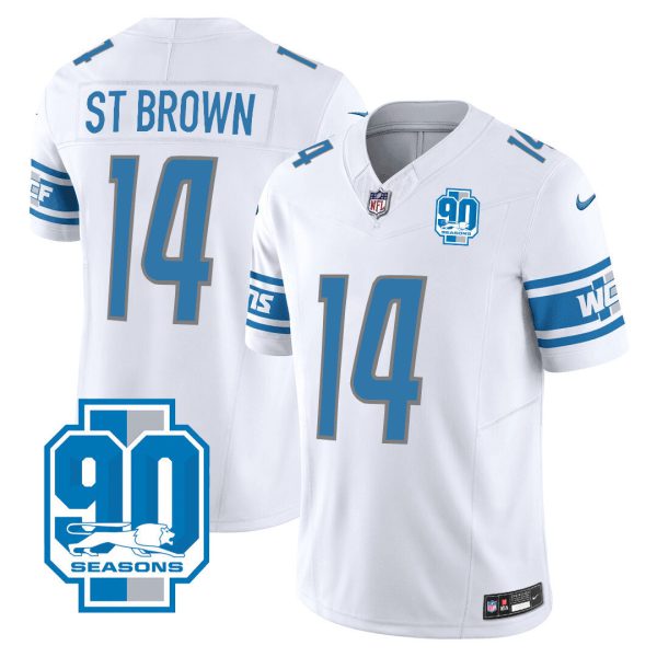 Men's Detroit Lions 90th Year Patch Jersey - All Stitched - Image 21
