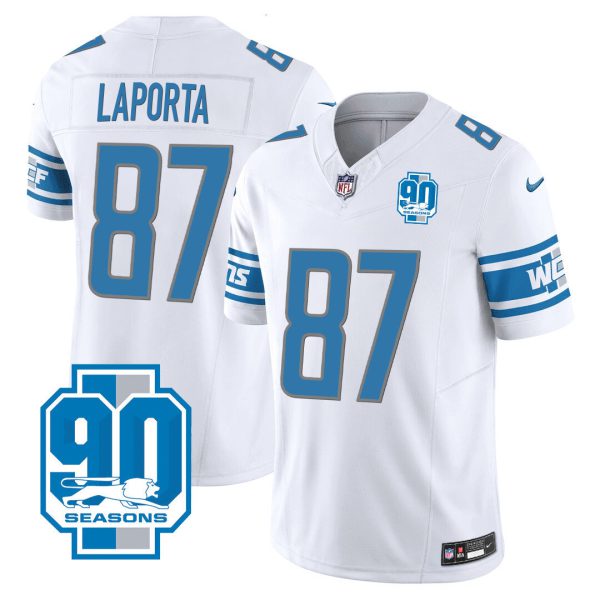 Men's Detroit Lions 90th Year Patch Jersey - All Stitched - Image 24