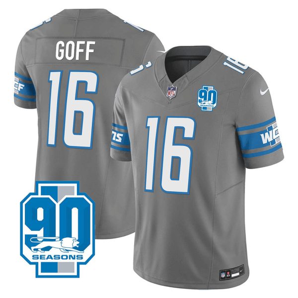 Men's Detroit Lions 90th Year Patch Jersey - All Stitched - Image 26