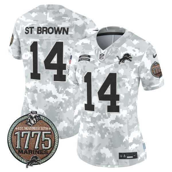 Women's Detroit Lions 2024 Salute to Service Establishment Year Patch Vapor Limited Jersey - All Stitched - Image 3