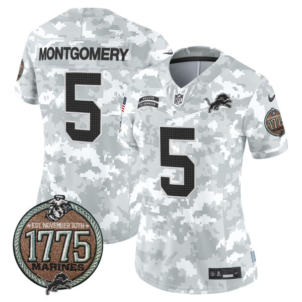 Women's Detroit Lions 2024 Salute to Service Establishment Year Patch Vapor Limited Jersey - All Stitched - Image 4