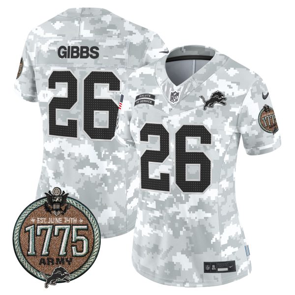 Women's Detroit Lions 2024 Salute to Service Establishment Year Patch Vapor Limited Jersey - All Stitched - Image 15